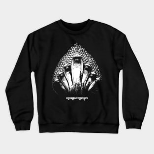 Naga Angkor Wat Cambodia in White Crewneck Sweatshirt